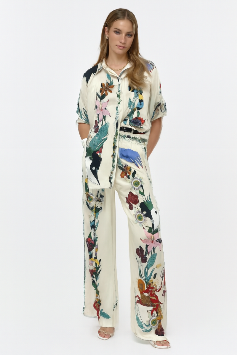 Zijden Set met Oosterse Print – Oriental Fusion