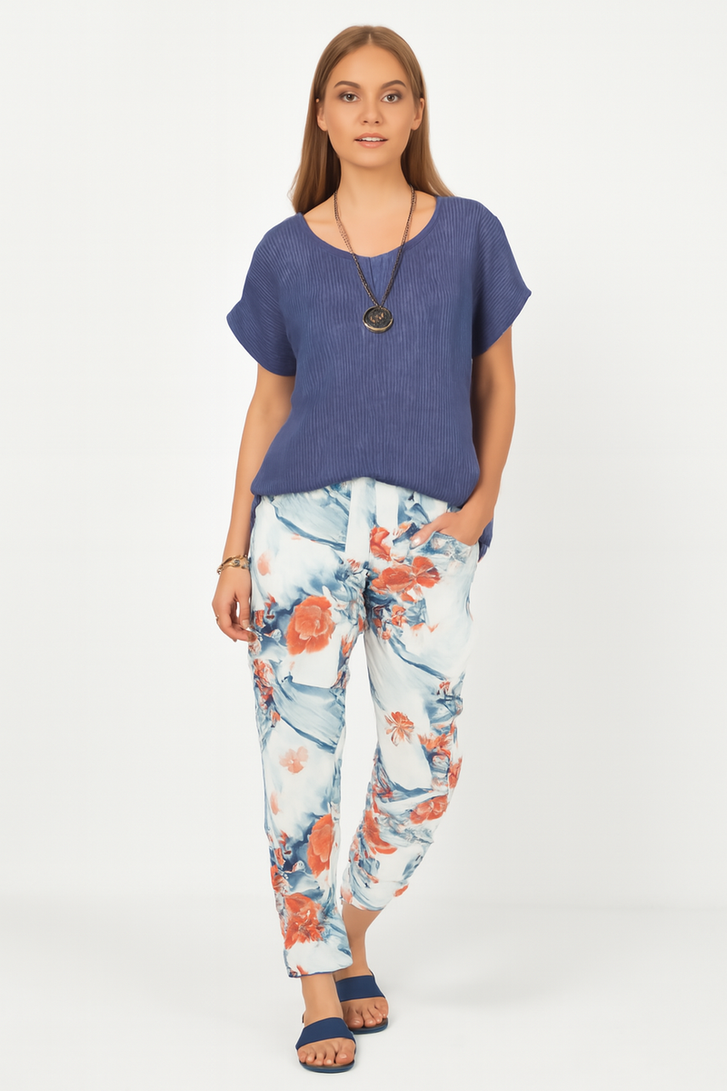 Zomer Set Vrouwelijk Comfort Bloemenprint – Alurea