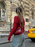 Dames off-shoulder gebreide top met elegante pasvorm – Laura