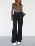 Dames wijde pantalon elegant comfortabel en tijdloos design – Nayira