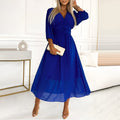 Chiffon jurk met losse pasvorm en elegantie – Veronique