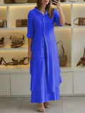 Linnen Tweedelige Set Dames Zomer Look Comfort – Elanvia