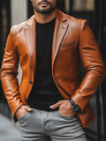 Stijlvolle leren herenjas met minimalistisch design – Lucas