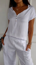 Elegante V-hals Blouse voor Dames – Sophie