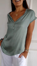 Elegante V-hals Blouse voor Dames – Sophie