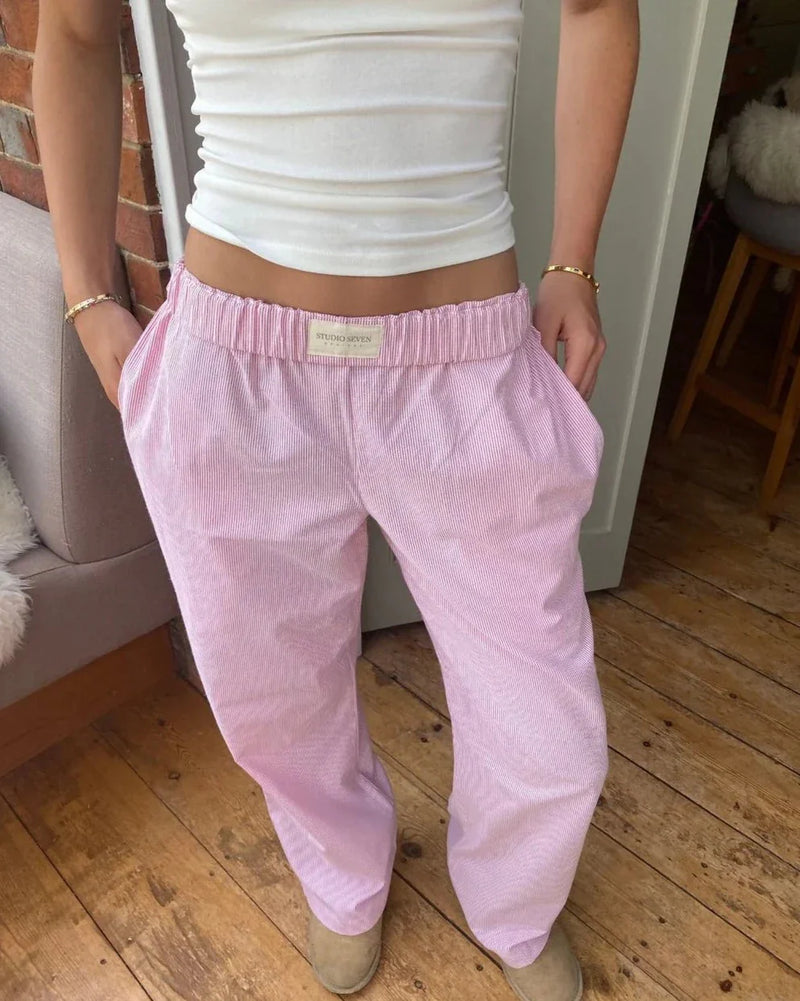 Lounge Broek Linnenmix Relaxte Pasvorm Ademend – Sophia