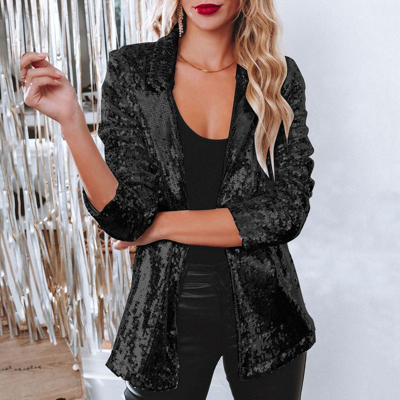Sprankelende Blazer met Glitteraccenten – Mila