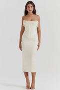 Elegante Maxi Jurk met Parelaccenten – Juliette
