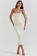 Elegante Maxi Jurk met Parelaccenten – Juliette