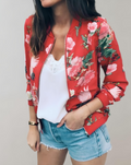 Bomberjack met bloemen voor dames – Fleur