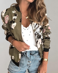 Bomberjack met bloemen voor dames – Fleur