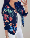 Bomberjack met bloemen voor dames – Fleur