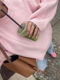Oversized gebreide trui met ronde hals voor dames – Fleur