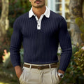 Heren slim-fit polo met colorblock design – Tobias