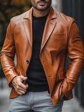 Stijlvolle leren herenjas met minimalistisch design – Lucas
