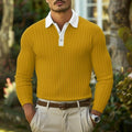 Heren slim-fit polo met colorblock design – Tobias