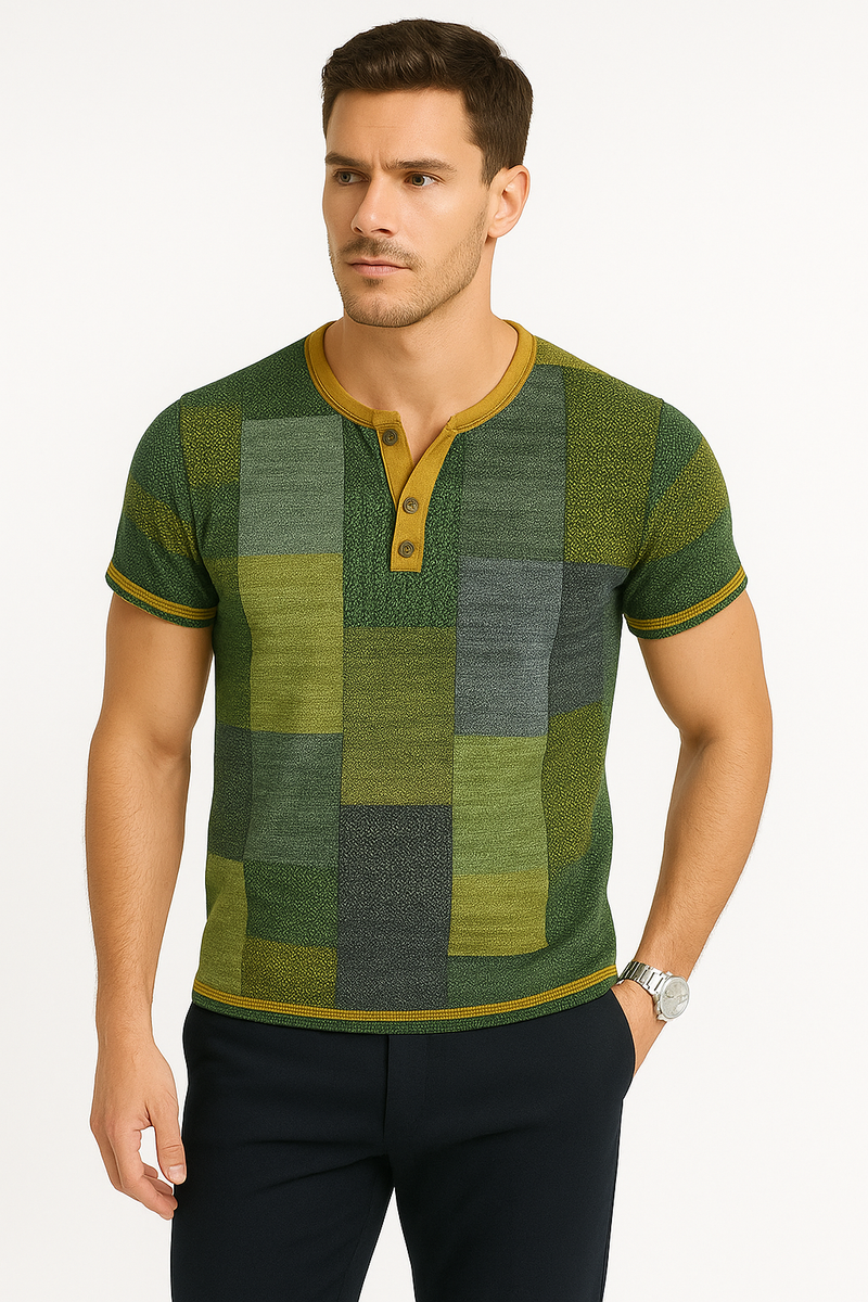 Kleurrijke herenpolo met moderne snit en ademend comfort – Romano