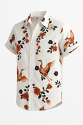 Heren Ontspannen Flight of Flowers Polo met Korte Mouwen – Ohana