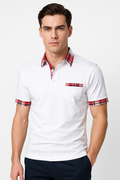 Heren colorblock polo met korte mouwen – Milan