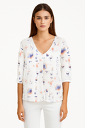 Bloemige luchtige damesblouse met losse pasvorm – Laura