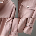 Elegante dames trenchcoat met nepbontkraag – Olivia