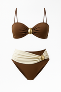 Bikini dames elegant bruin tropisch comfortabel – Amara