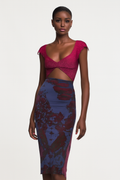Zomerjurk Midi Kantdetail Flatterend Silhouet – Cupido