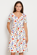 Zomerjurk dames elegant linnenlook met exclusief design – Angela