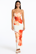 Bandeau zomerjurk voor dames met chiffon en baleinen – Seraphine