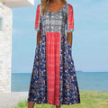 Boho damesjurk met florale print en volants – Yara