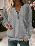 Stijlvolle Half-Rits Trui voor Herfst en Winter - Anna