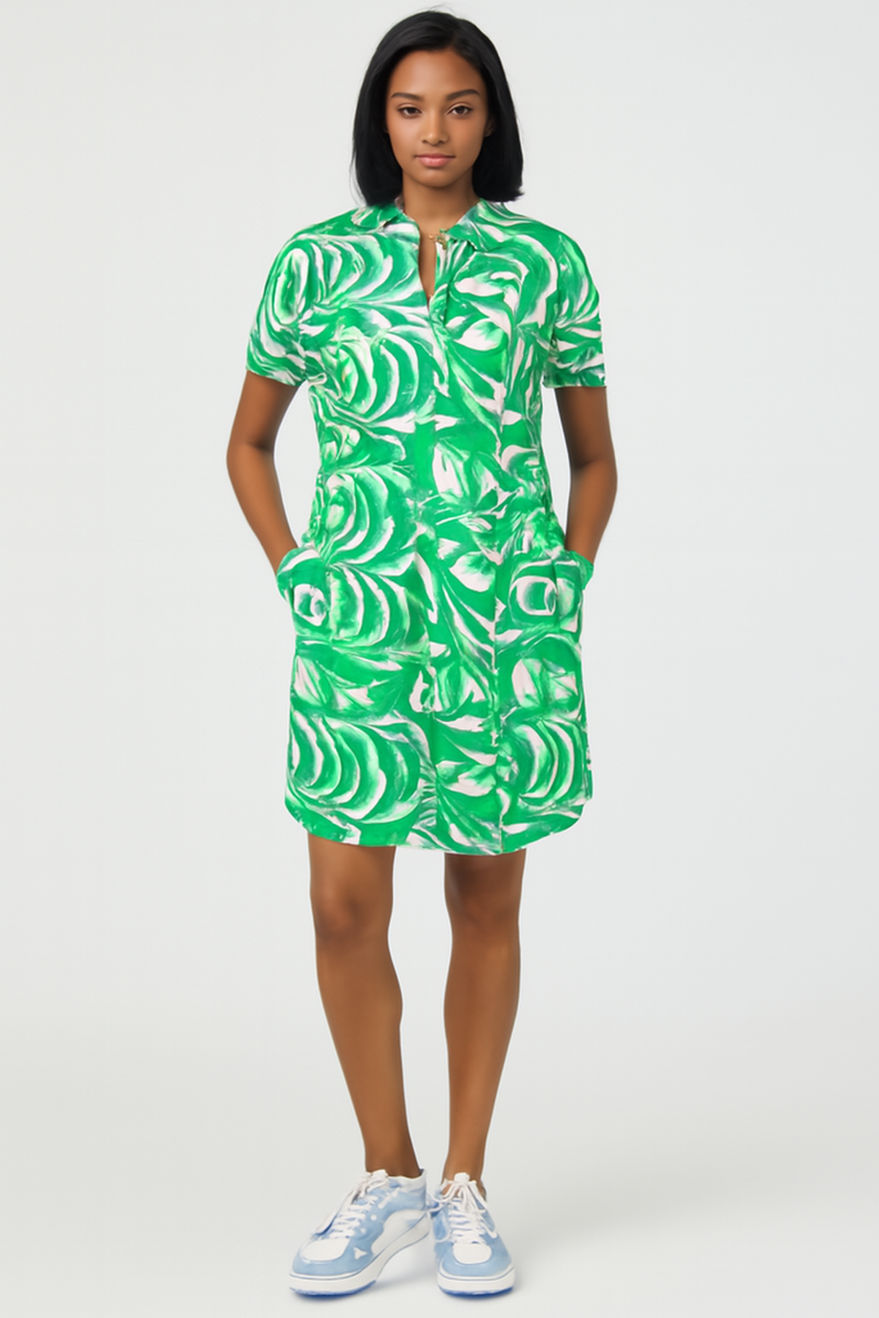 Zomerse A-lijn damesjurk met V-hals – Lianne