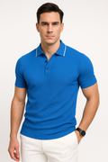 Heren Poloshirt van Ademend Katoen met Tijdloos Design – Levaro