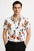 Heren Ontspannen Flight of Flowers Polo met Korte Mouwen – Ohana