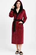 Zachte fleece badjas met capuchon voor wintercomfort – Joep