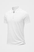 Heren quarter-zip polo met korte mouwen – Lucas