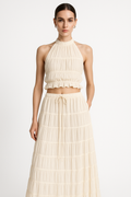Zomerse dames set met haltertop en rok – Avenya