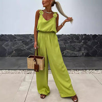 Satijnen bloemen jumpsuit dames voor zomerse gelegenheden – Emma