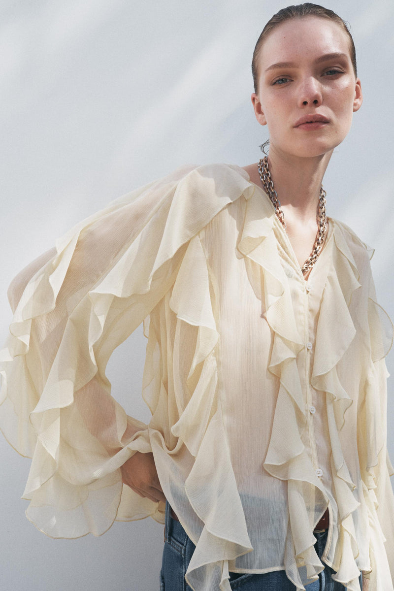 Elegante Blouse met Volants - Riva Ruffle Blouse