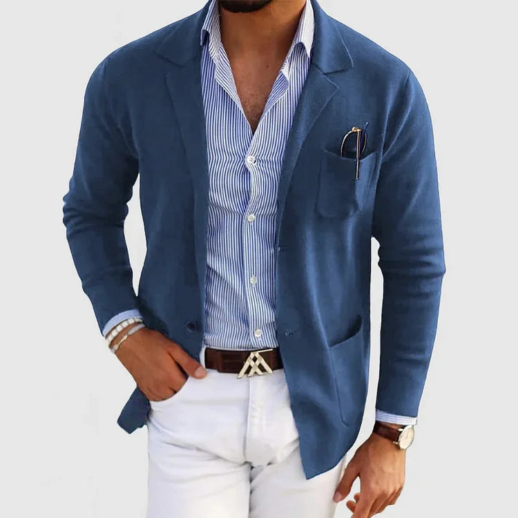 Heren blazer van premium katoen met moderne pasvorm – Alaric
