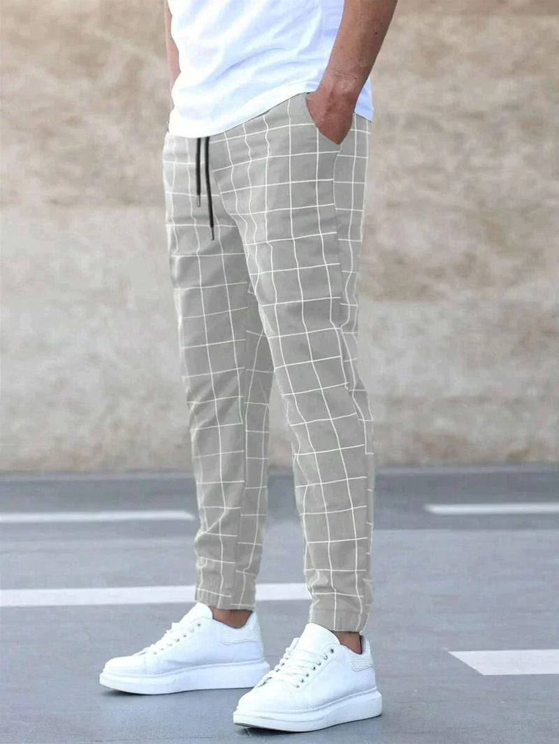 Casual Broek met Rasterpatroon voor Heren – Samze
