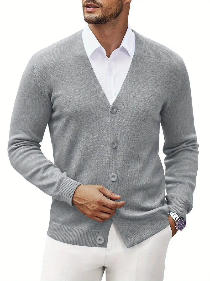 Heren cardigan sweater met comfortabele pasvorm – Victor