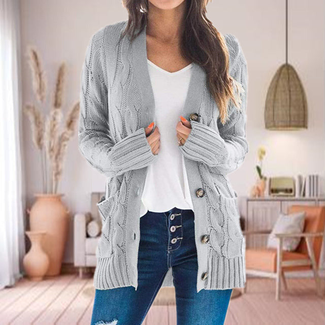 Gebreid Damesvest met Losse Pasvorm – Olivia