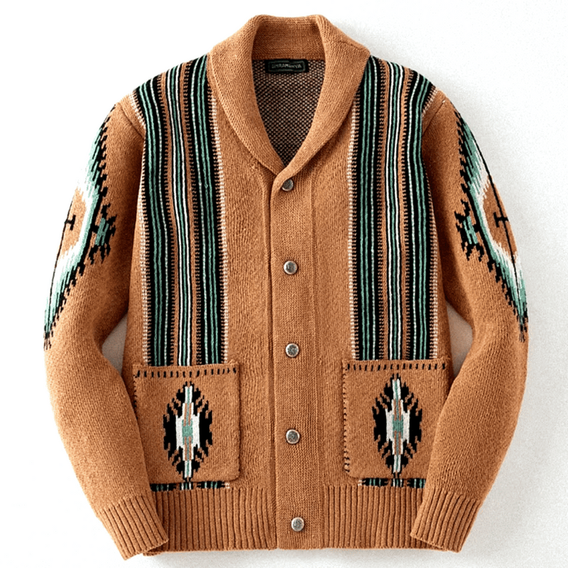 Rustiek gebreid vest heren – Wyatt