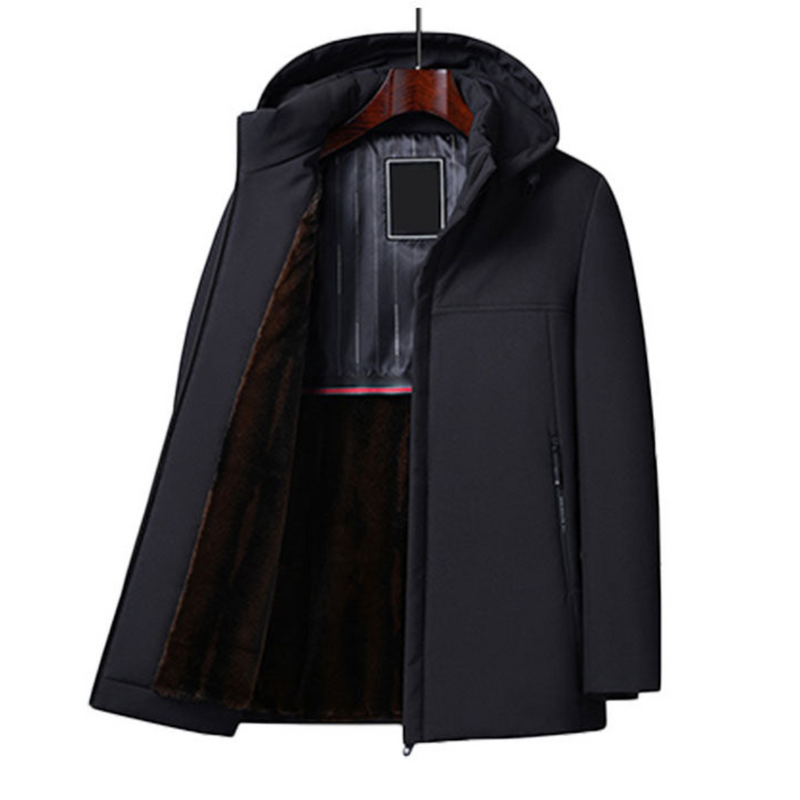 Thermo heren parka met isolatie en afneembare capuchon – Kaelen