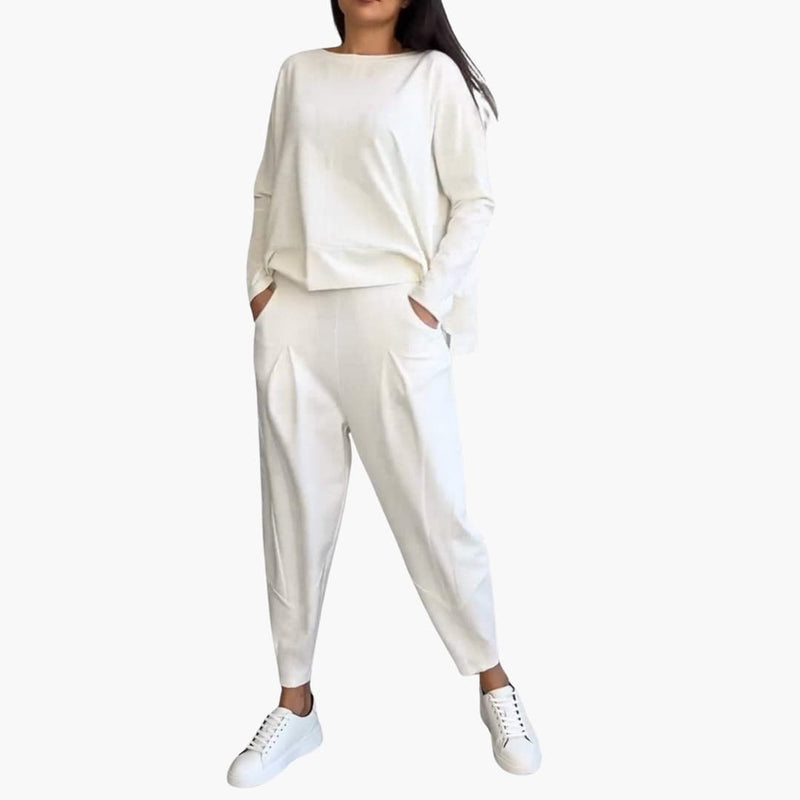 Chique dames tweedelige set met comfortabele pasvorm – Eloréa