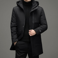 Warme heren winterjas met capuchon en ritszakken – Lars