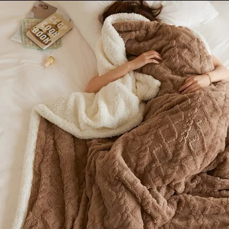 Dikke Warme Winterdeken van Lamswol en Fleece – WinterHaven