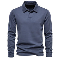 Heren Klassiek Lange Mouwen Effen Poloshirt - Benjamin