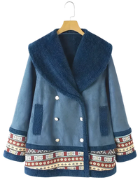 Boho gebreide damesmantel met franjes – Yara